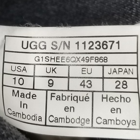 UGG Rain Ready Gatson Mid Boot, Black Waterproof Leather, Mens Size 10 / 43 - Picture 12 of 12